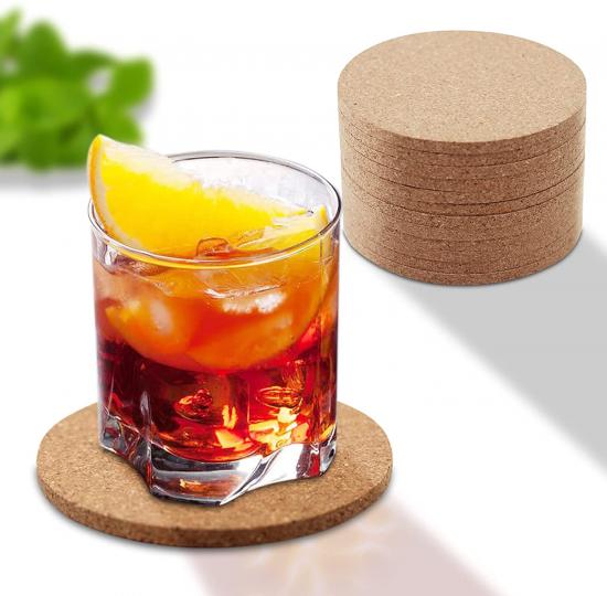 12 Pcs Cork Coaster For Drink ,Tea Or Coffee Coaster,Blank Coasters For  Crafts,Warm Gifts Cork Coasters For Relatives And Friends